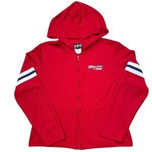 NASCAR Racing Hoodie Jacket Red Full Zip Large Jerry Leigh